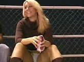 Voyeur Video 86 :: Nice upskirt shot of blonde sitting in the bleachers